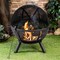Deko Living 34 Inch Diameter Outdoor Steel Wood Burning Sphere Fire Pit COB10508 - alternate 3